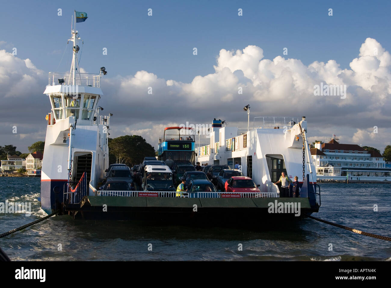 The Sandbanks car ferry crossing Poole Harbour Dorset UK Stock Photo Alamy