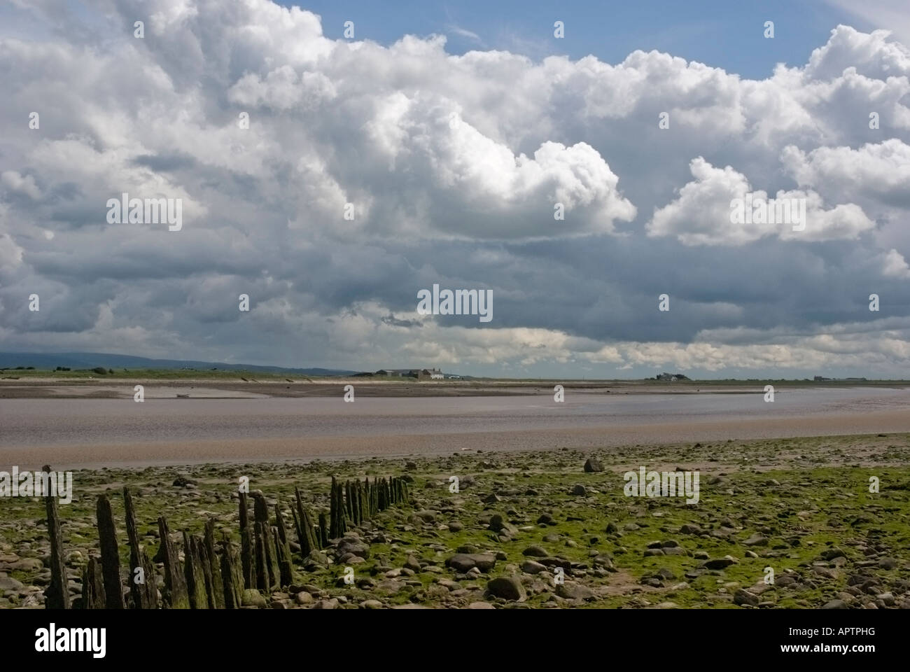 Looking Across the River Lune estuary in Lancashire, Englandsunderland point Stock Photo