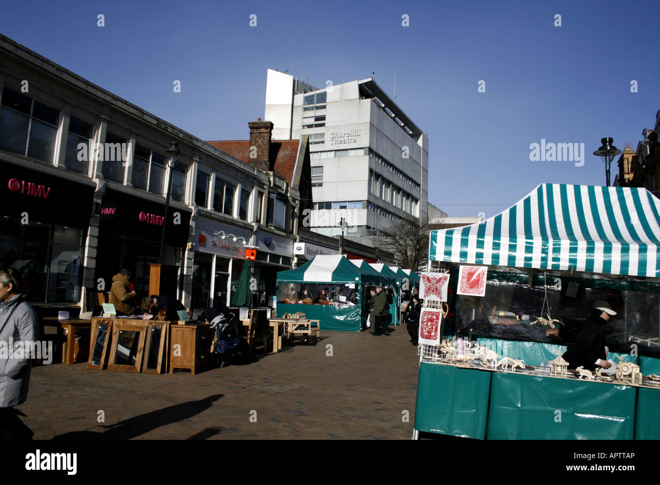 bromley town market stalls kent uk 2008 Stock Photo Alamy