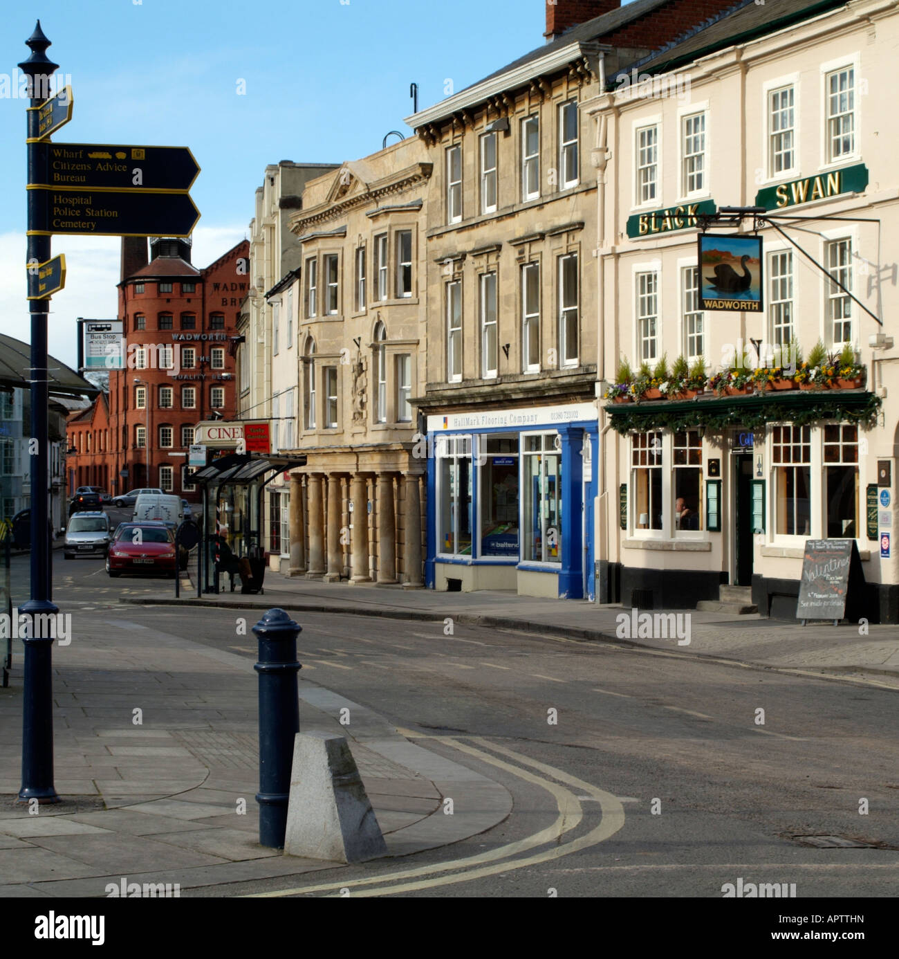 Devizes Wiltshire England Town Centre Wadworth Brewery Building and the ...