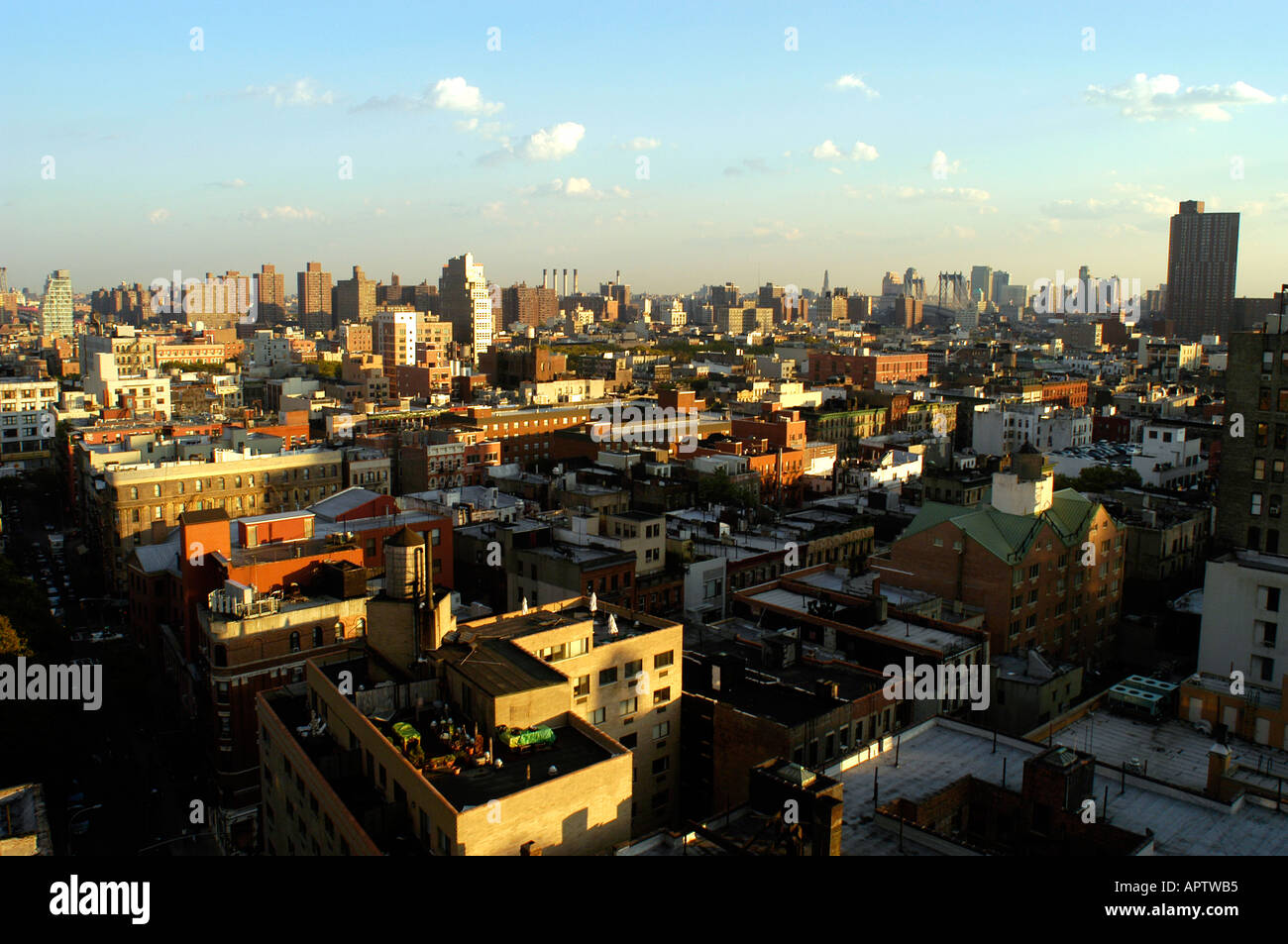 The Lower East Side of Manhattan with Brooklyn in the far background