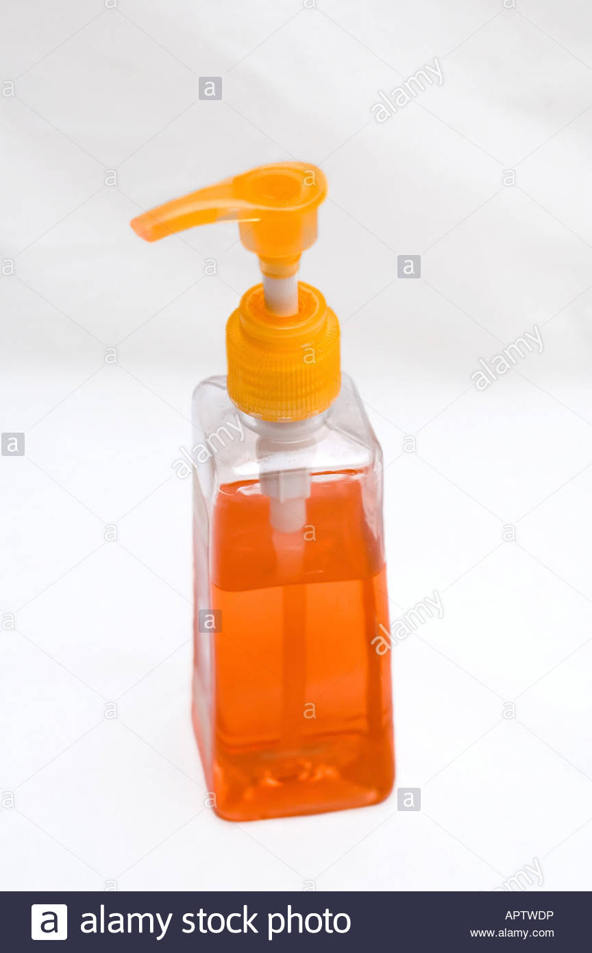 Download A Small Hand Pump Soap Bottle With Orange Soap Stock Photo Alamy PSD Mockup Templates