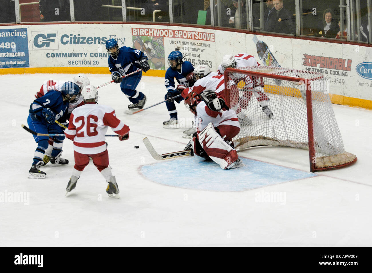 Ice Hockey Tournament action Silver Stick International Hockey playoffs at Port Huron Michigan