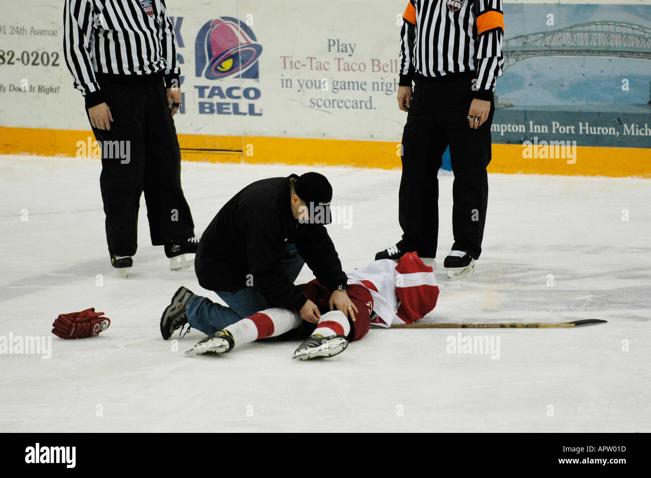 Ice Hockey Tournament action Silver Stick International Hockey playoffs