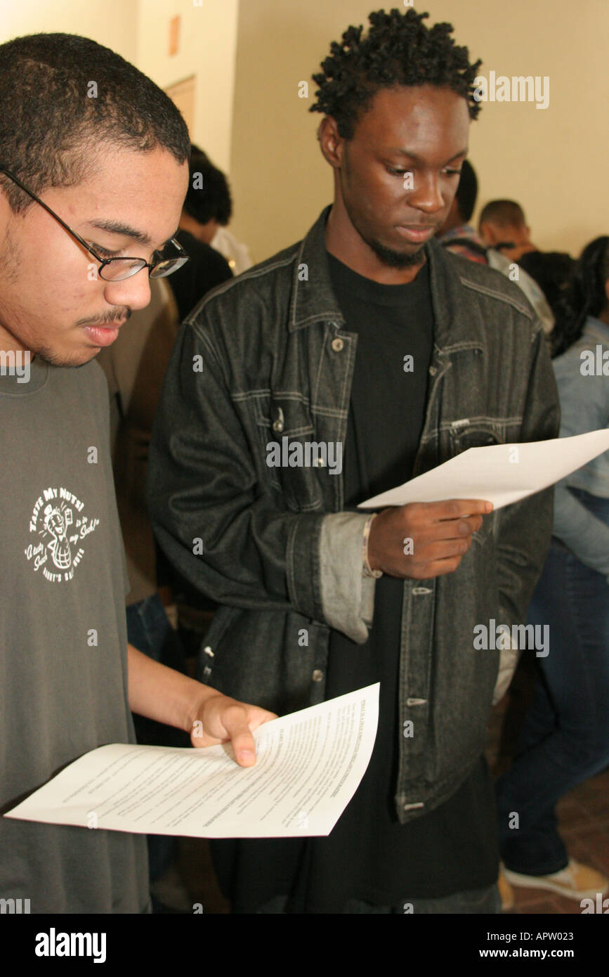 Miami Florida Booker T. Washington High School students College Stock