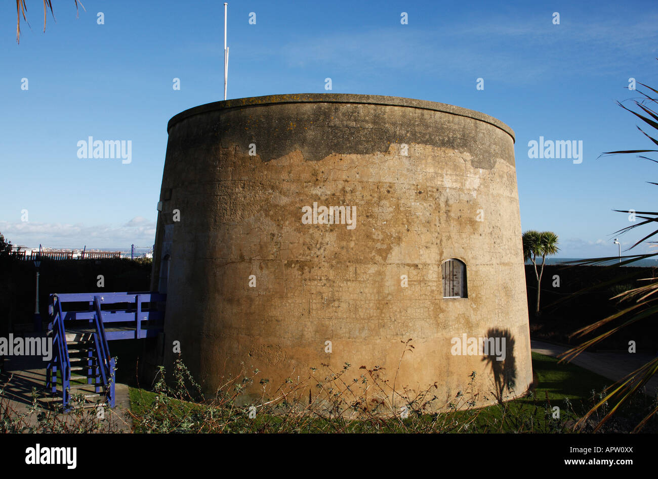 the wish tower number 73 a martello small defensive fort on king edwards parade eastbourne east sussex england uk Stock Photo