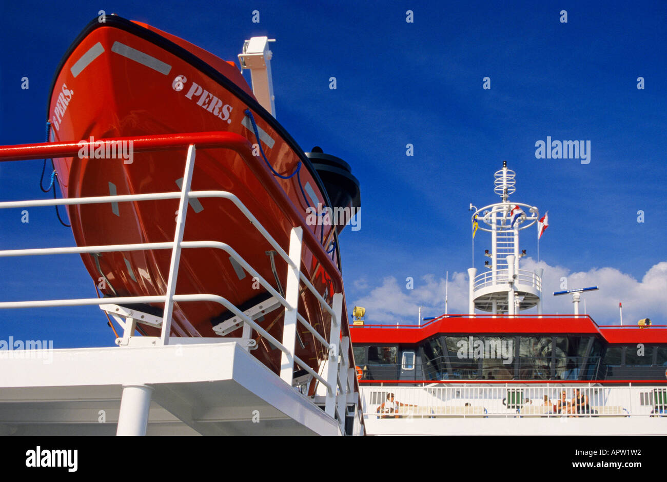 Ferry to Ameland Friesland, Netherlands, Europe Stock Photo