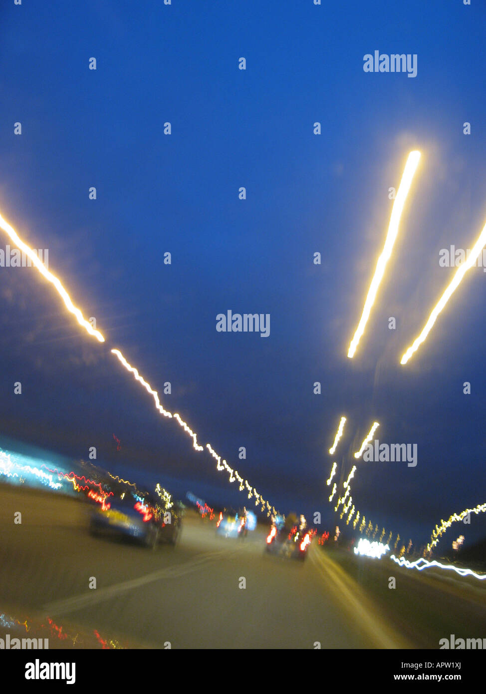 Driving night blurred vision hires stock photography and images Alamy
