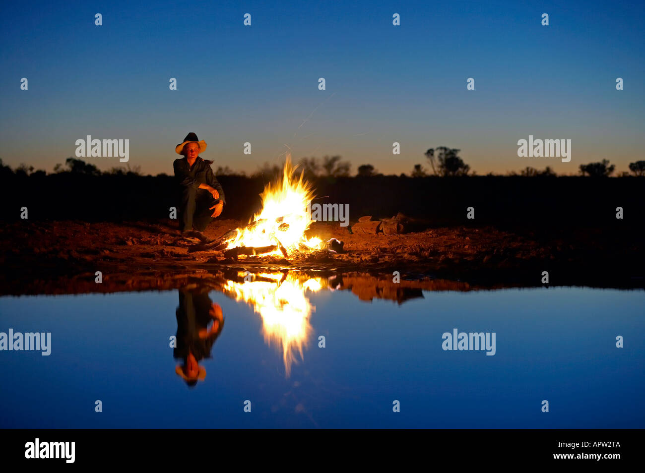 Kymberley Jillaroo at sunrise Anna Creek Cattle Station South Australian Outback model release
