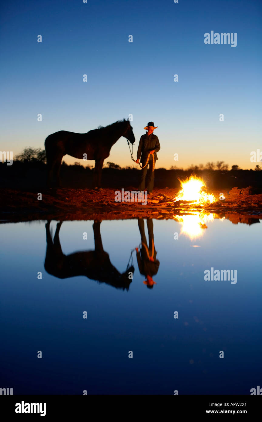 Kymberley Jillaroo at sunrise Anna Creek Cattle Station South Australian Outback model release