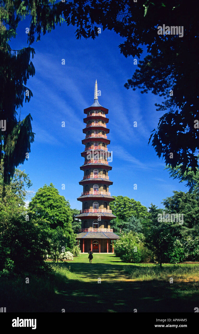 Pagoda at Kew Gardens, London, England, United Kingdom, Europe Stock