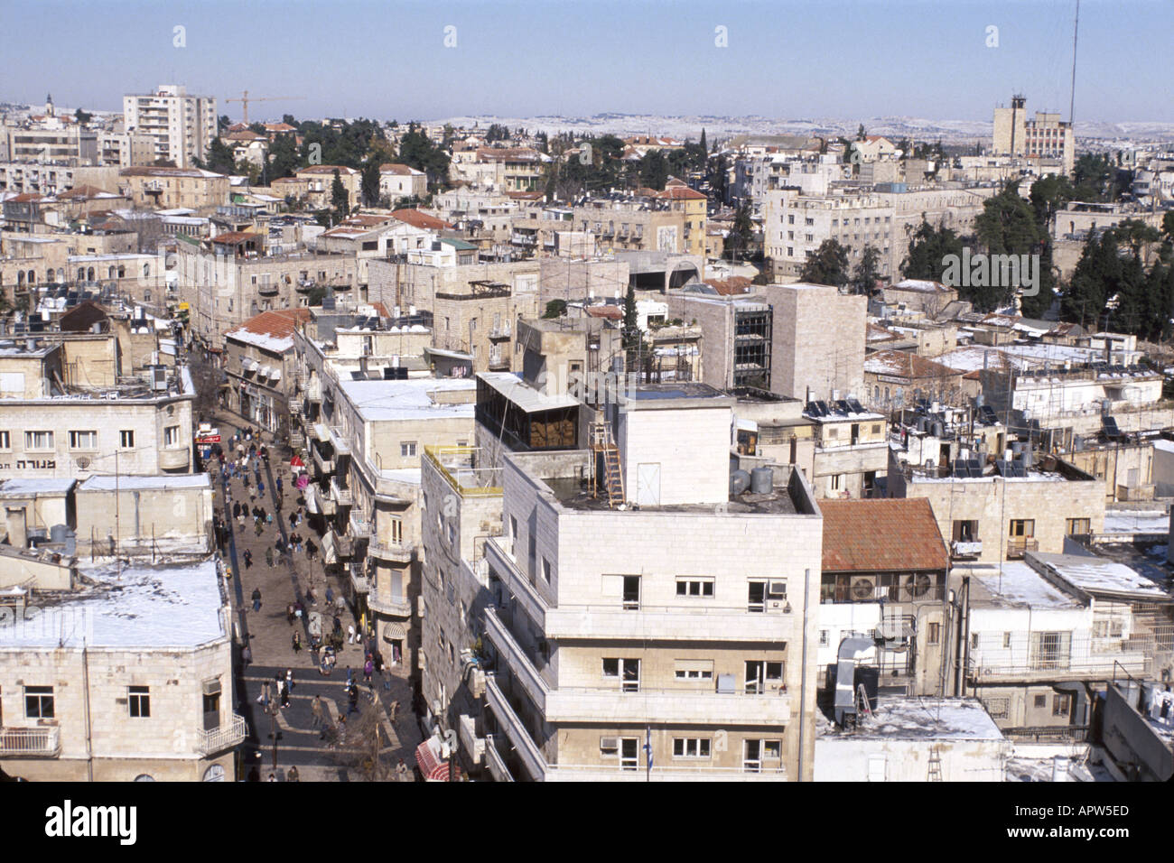 Israel Mid East Jerusalem modern city view apartments Stock Photo