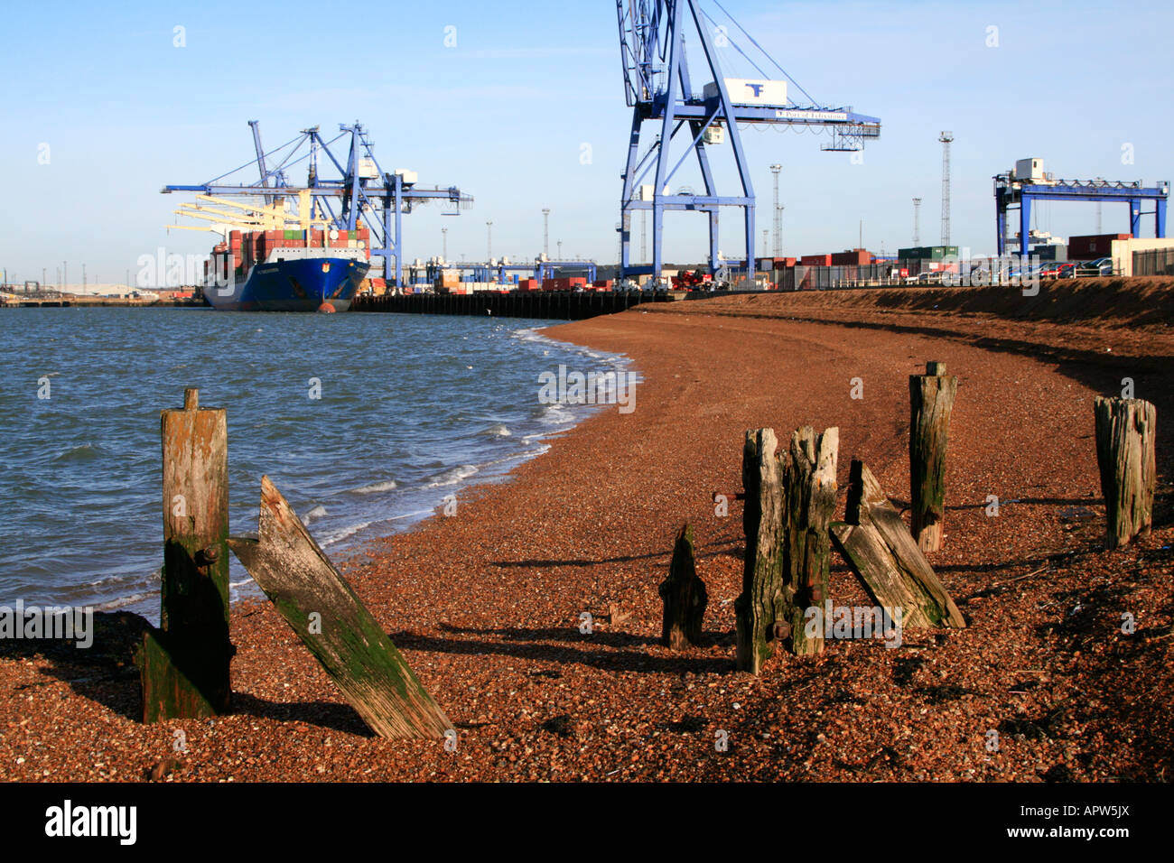 Felixstowe is a North Sea seaport in Suffolk, England. It has the largest container port in the