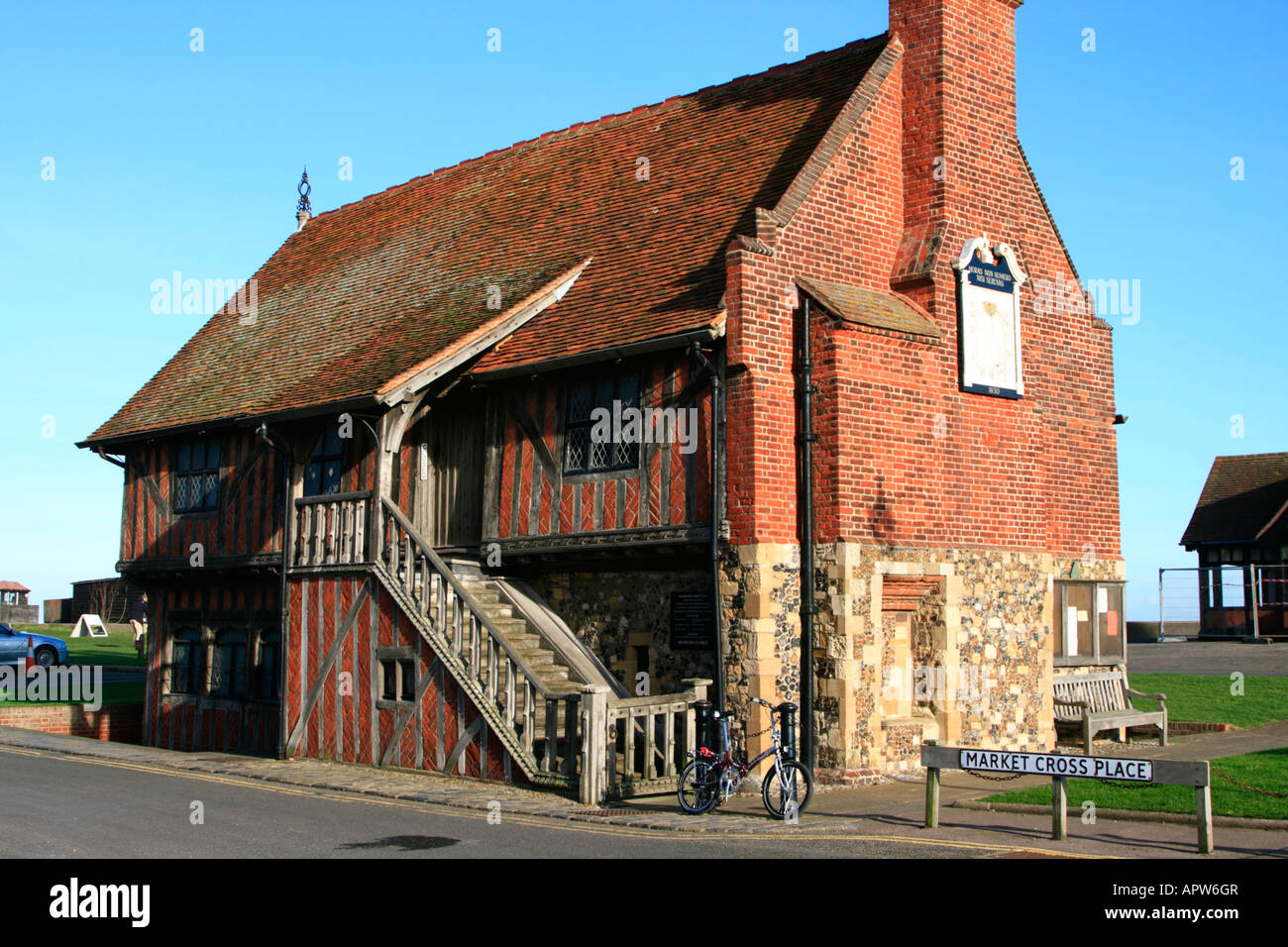 The Aldeburgh Moot Hall is a timber-framed building suffolk coastal town england uk gb Stock Photo