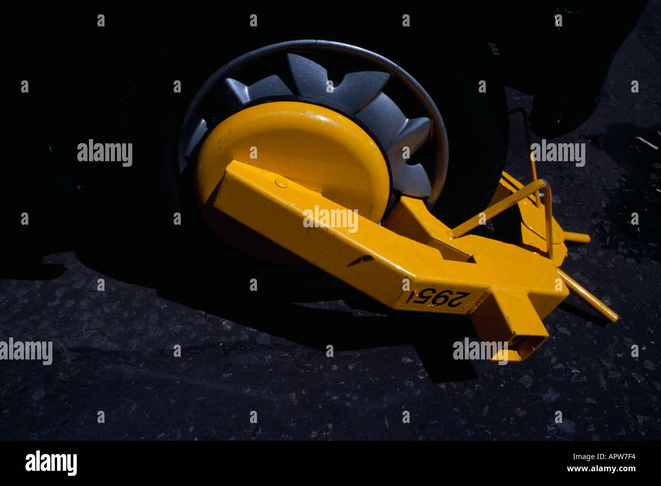 Wheel Clamp Stock Photo
