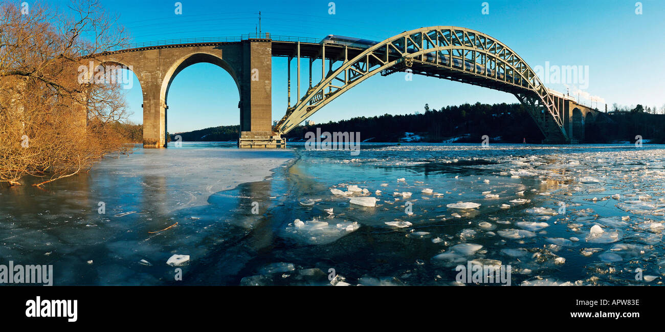 The Årsta bridge in Stockholm Sweden Stock Photo