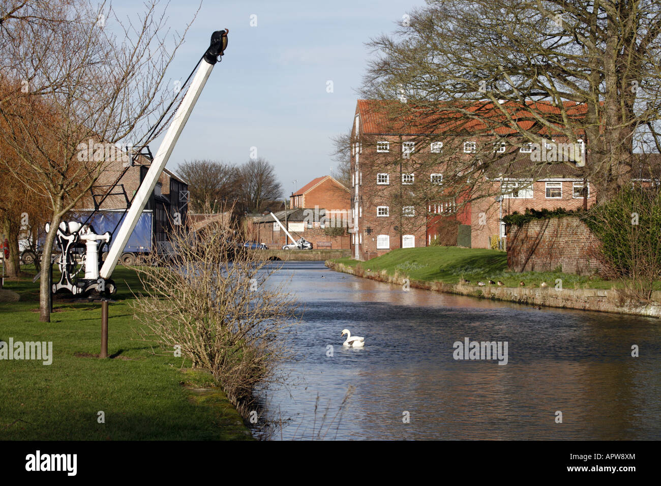 Driffield Canal at Driffield, East Riding of Yorkshire Stock Photo