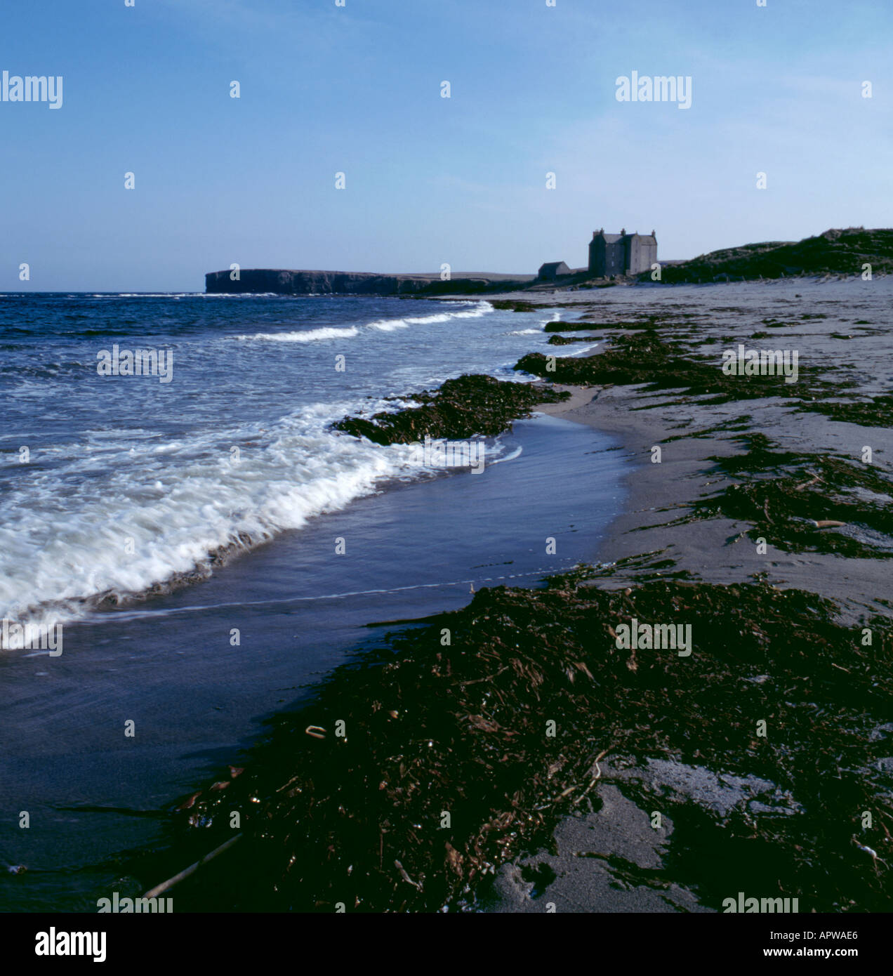 Freswick House seen over Freswick Bay, north of Wick, Caithness