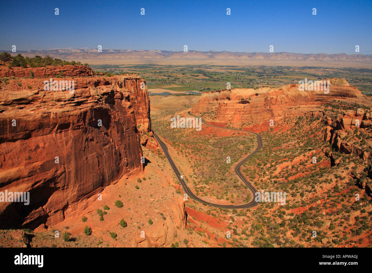 Entrance Road in Fruita Canyon, Colorado National Monument, Grand