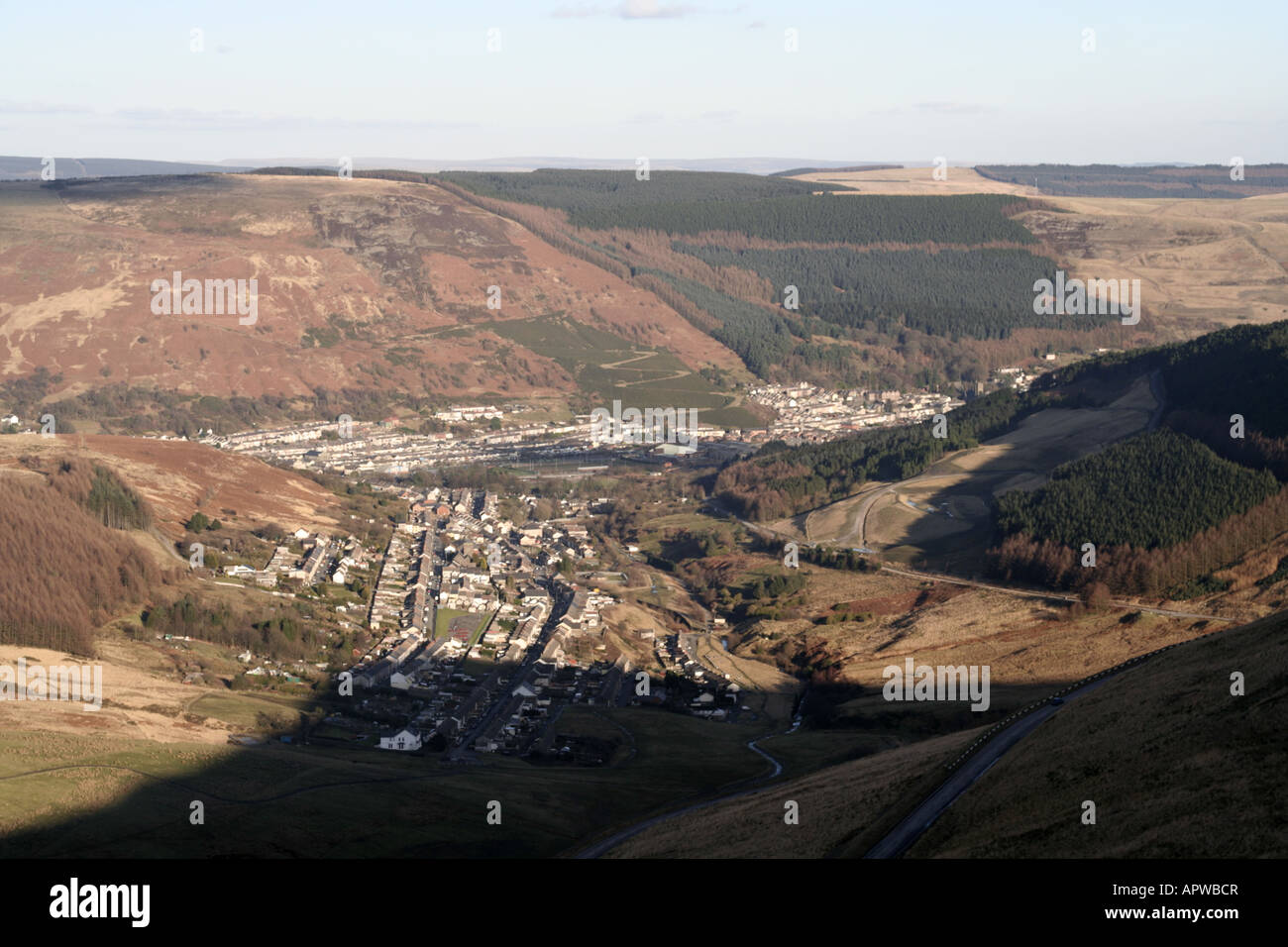 rhondda valley mining community south wales uk gb Stock Photo Alamy