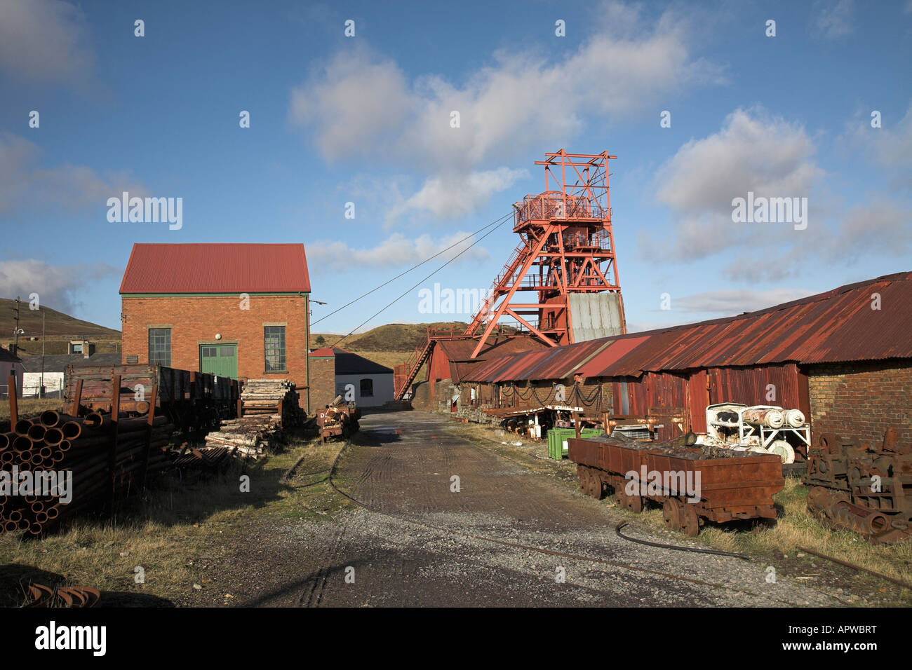 The Big Pit national coal museum situated in Blaenavon in Wales. Stock Photo