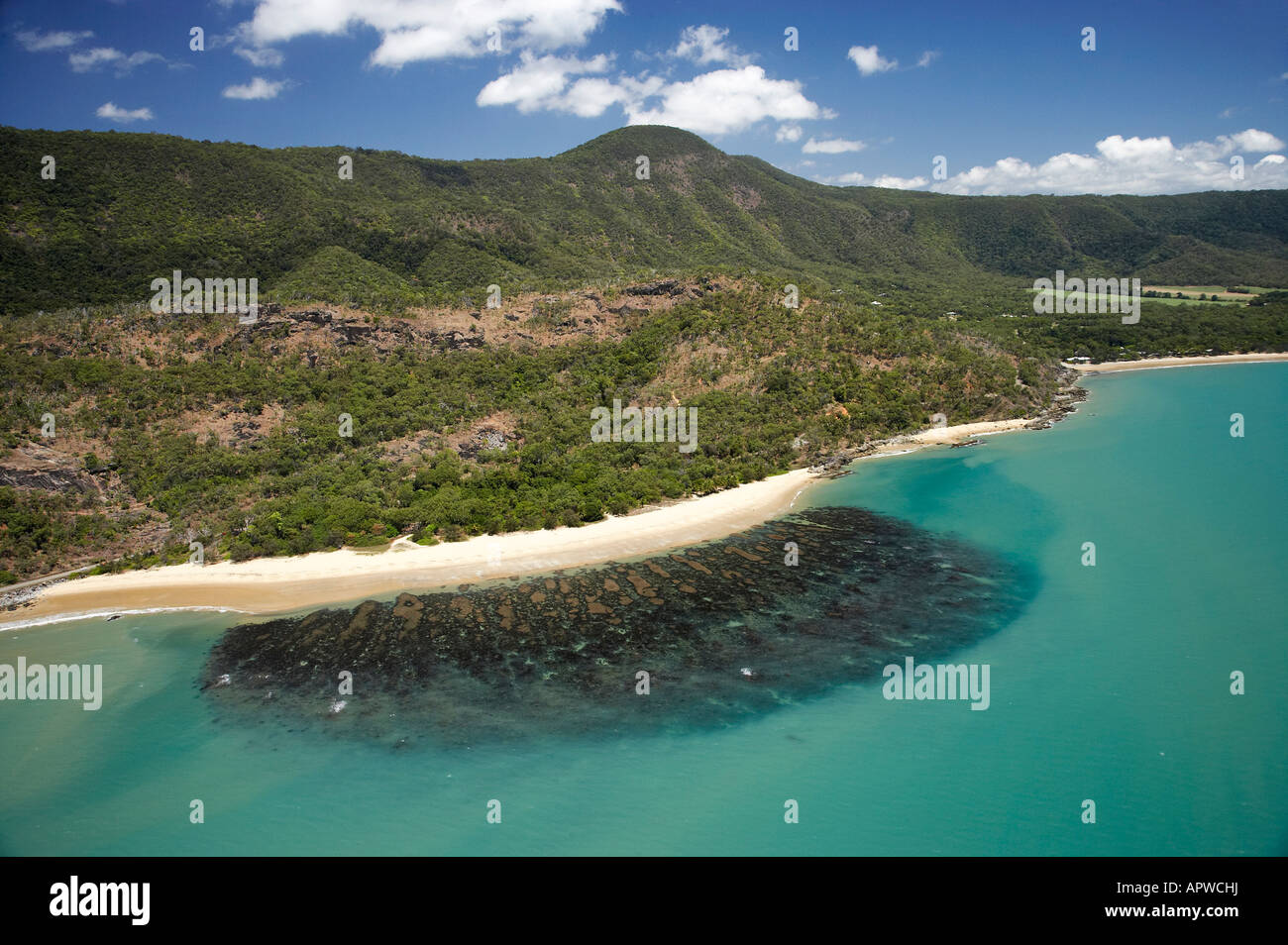 Pretty Beach Little Reef Beach Oak Beach North Queensland Australia aerial Stock Photo Alamy