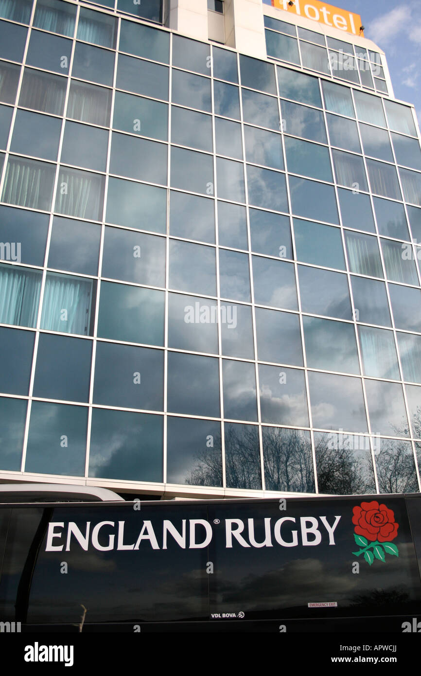England Rugby bus Stock Photo - Alamy