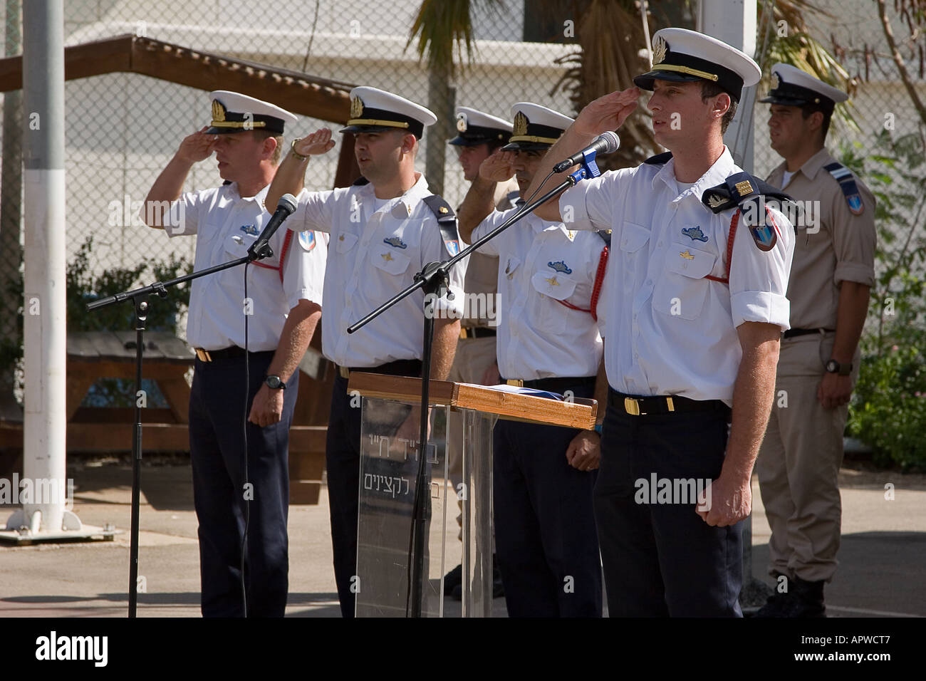 Stock Photo of An Israeli Navy Military Ceremony Stock Photo - Alamy