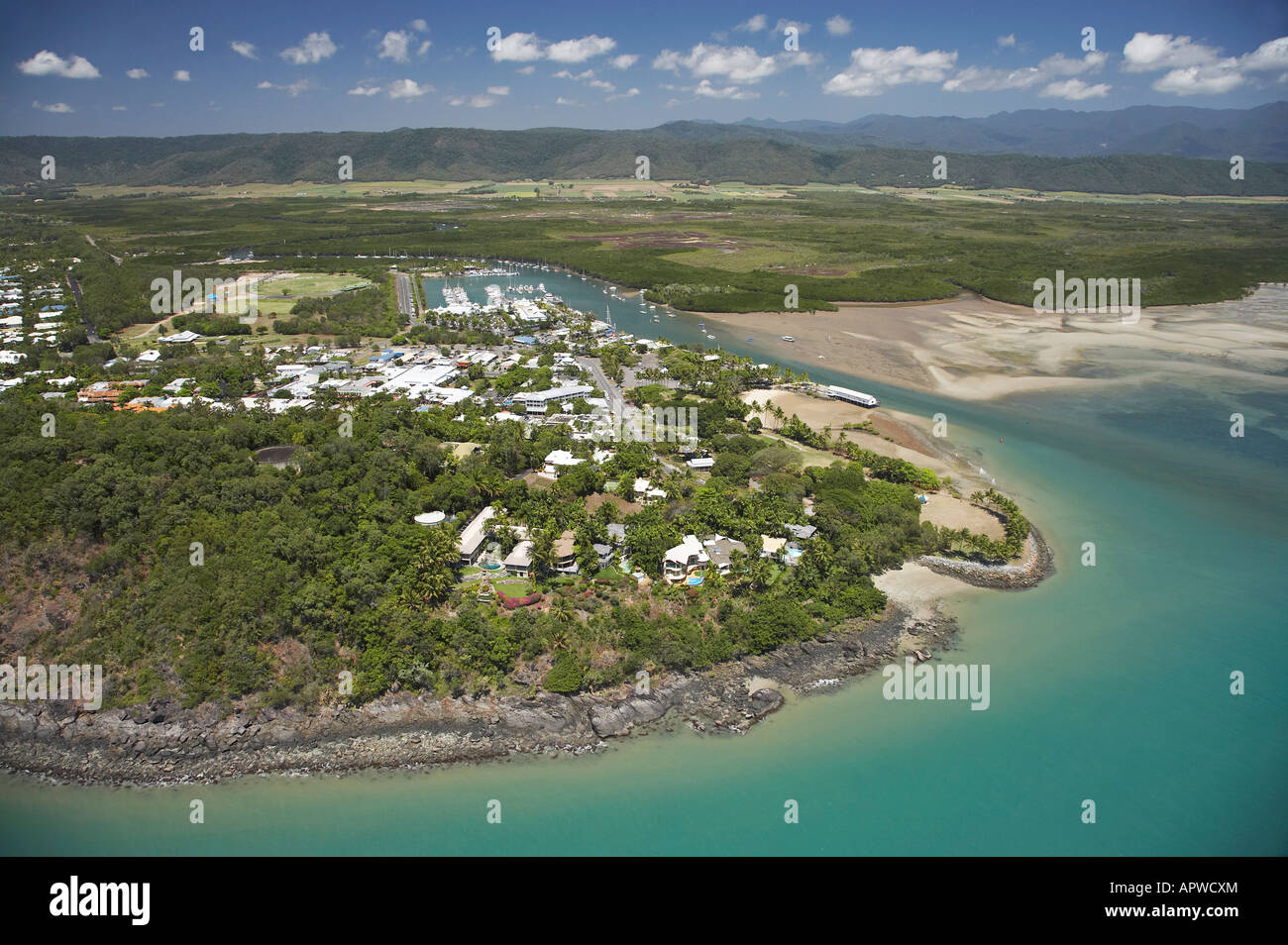 Port Douglas near Cairns North Queensland Australia aerial Stock Photo Alamy