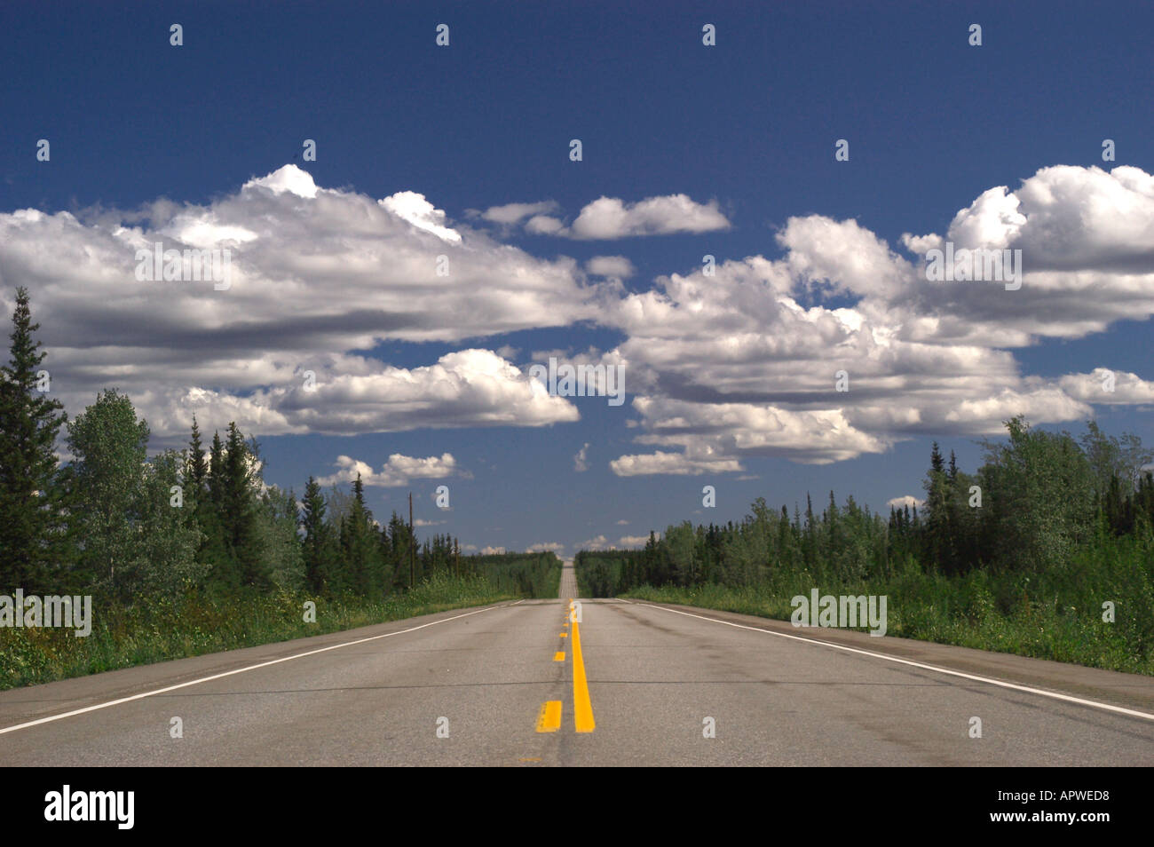 highway Alaska Stock Photo