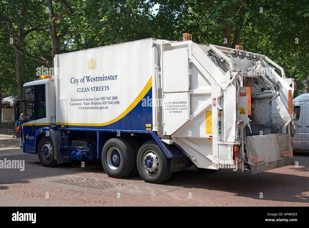 London City of Westminster council refuse truck operated by Onyx Stock