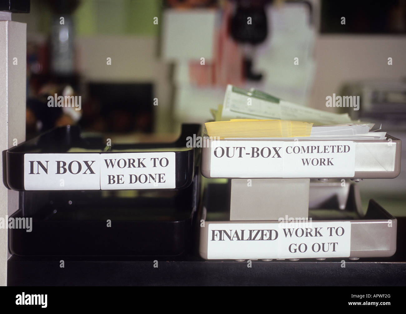 Office In Tray And Out Tray High Resolution Stock Photography and