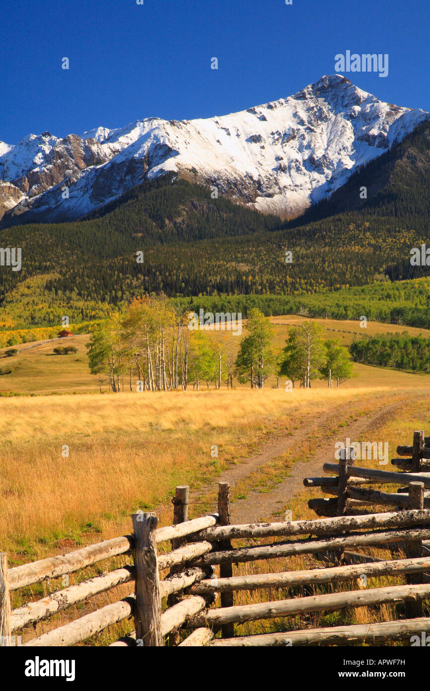 Ranch and Sneffels Range, Last Dollar Road, Telluride, Colorado, USA