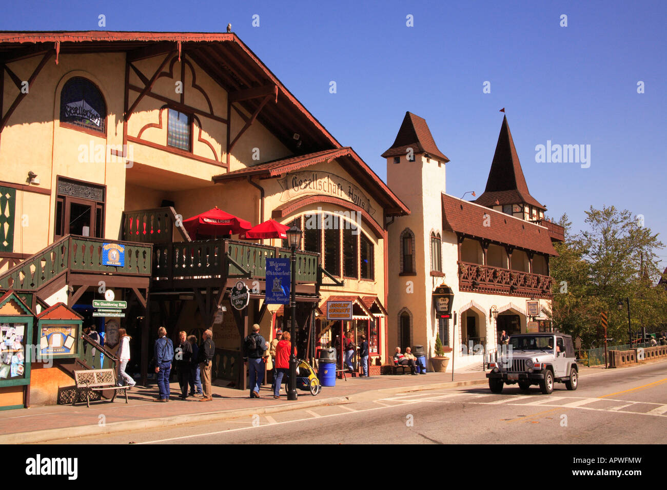 Downtown Helen, USA Stock Photo Alamy
