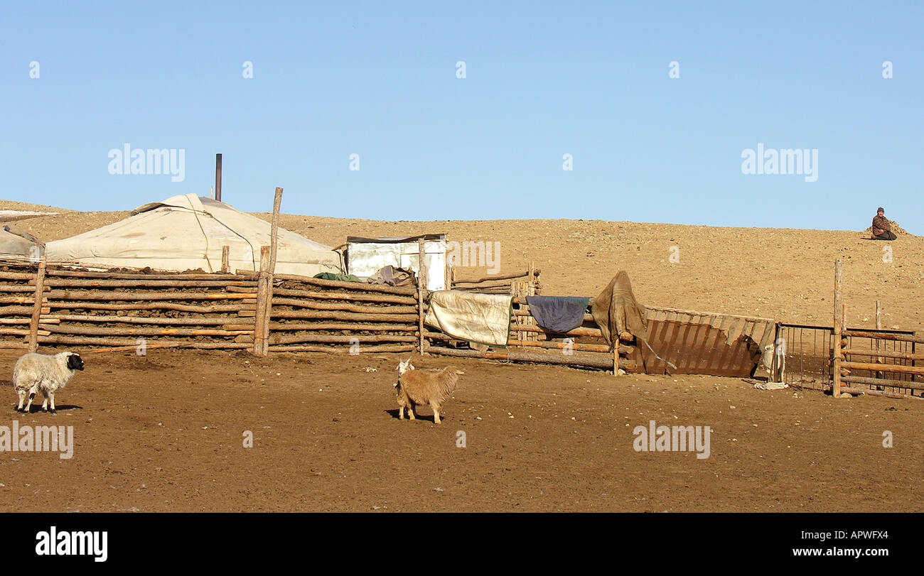 Nomad family Mongolian Steppe just outside Ulaan Baatar Stock Photo - Alamy