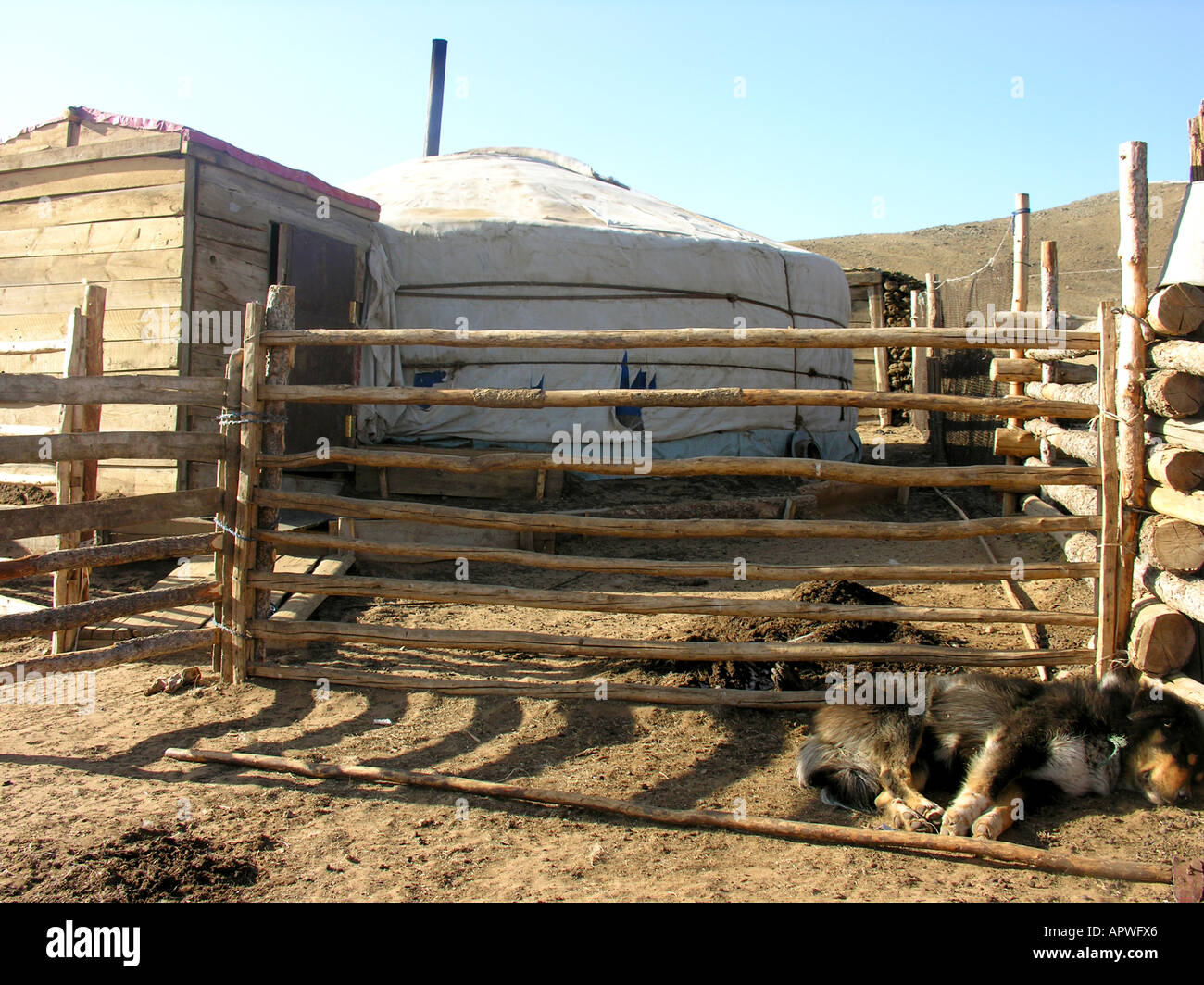 Nomad family Mongolian Steppe just outside Ulaan Baatar Stock Photo - Alamy
