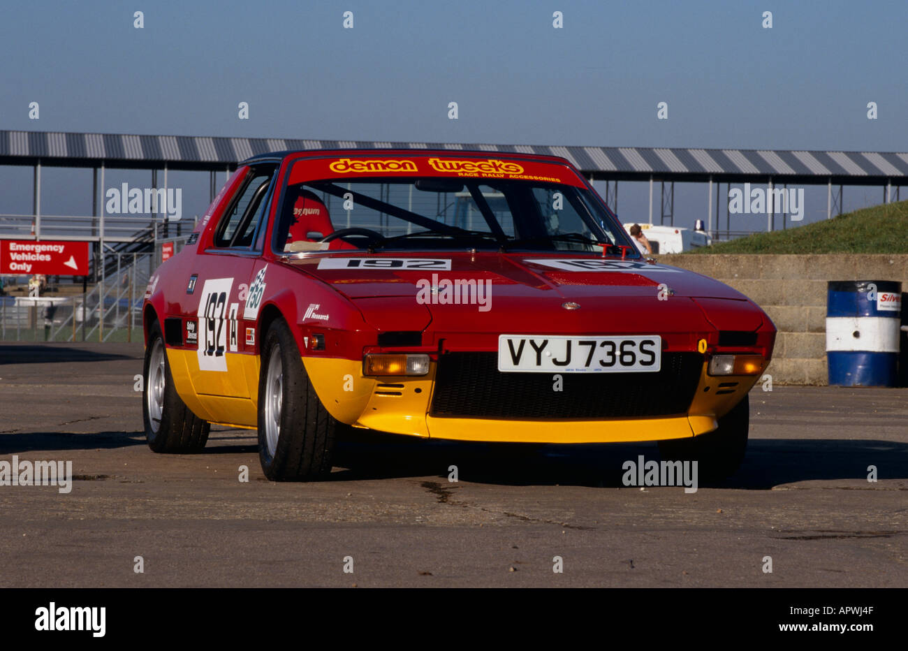 Fiat X19. Silverstone 18/10/1997. X19 designed and built by Bertone. 1972 to 1989 Stock Photo