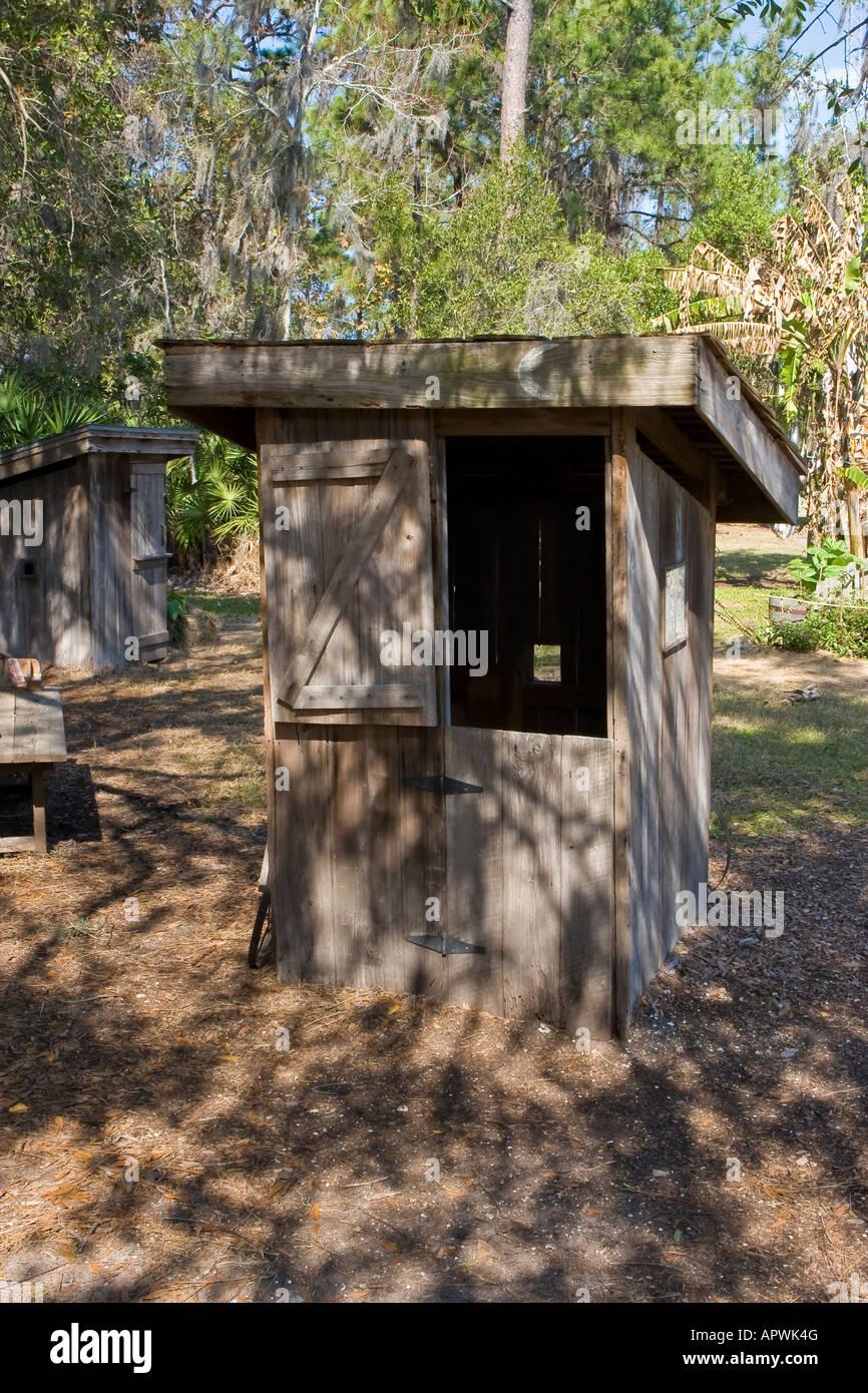 Mid to late 19th century architecture outhouse Stock Photo