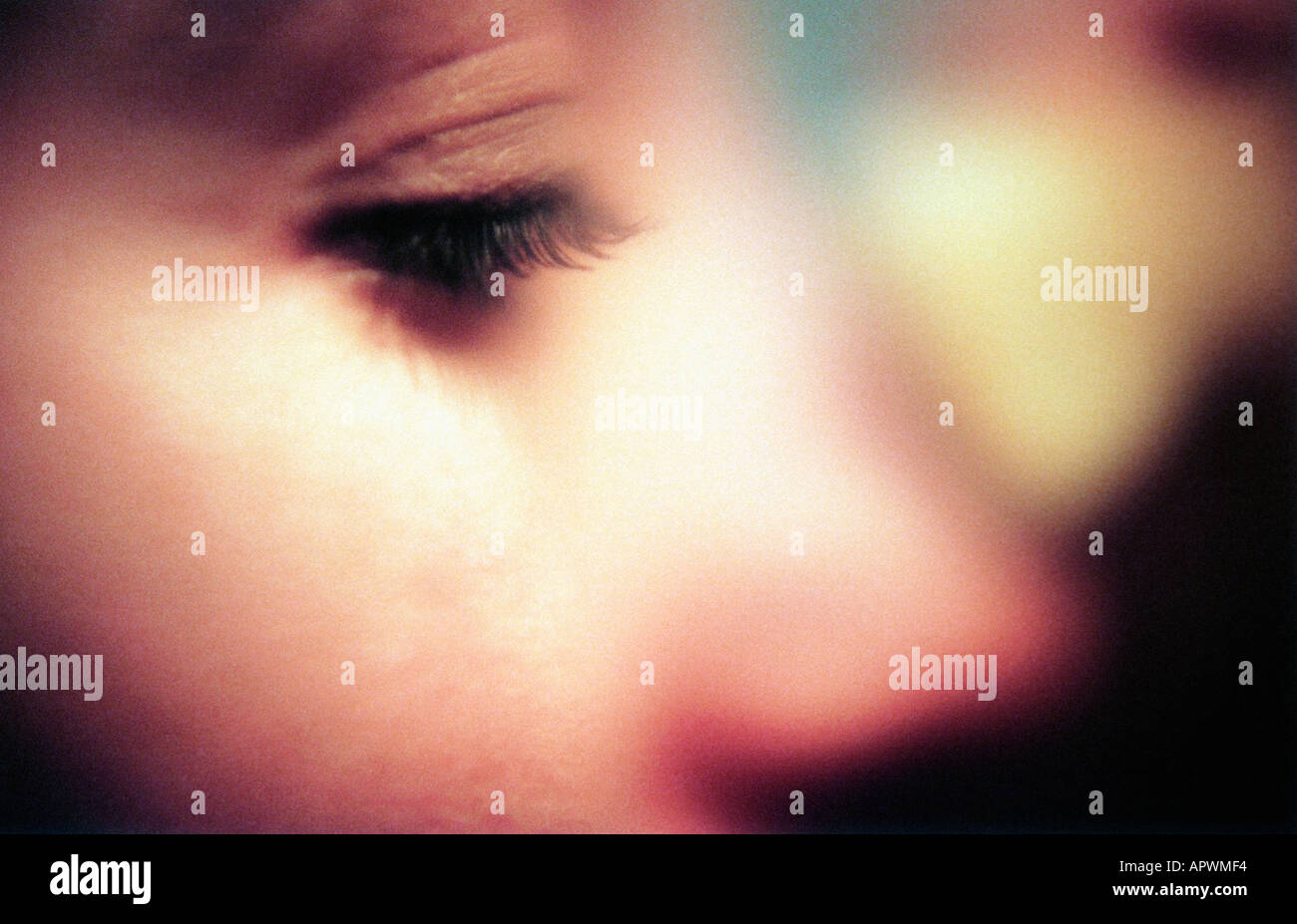 Close-up Profile of a woman Stock Photo