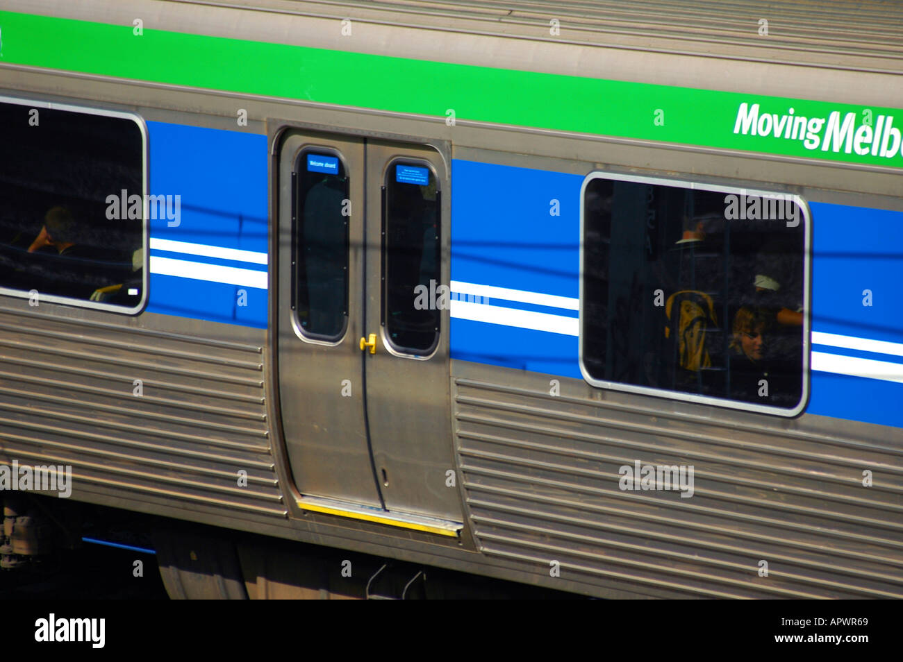 Suburban train on track hi-res stock photography and images - Alamy