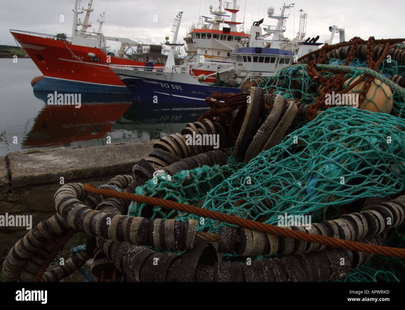 Killybegs County Donegal Ireland Fishing trawlers in the harbour Stock Photo