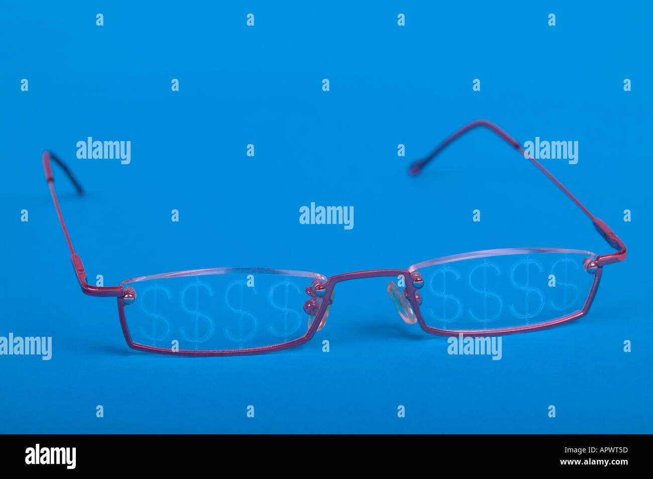 Dollar glasses Stock Photo