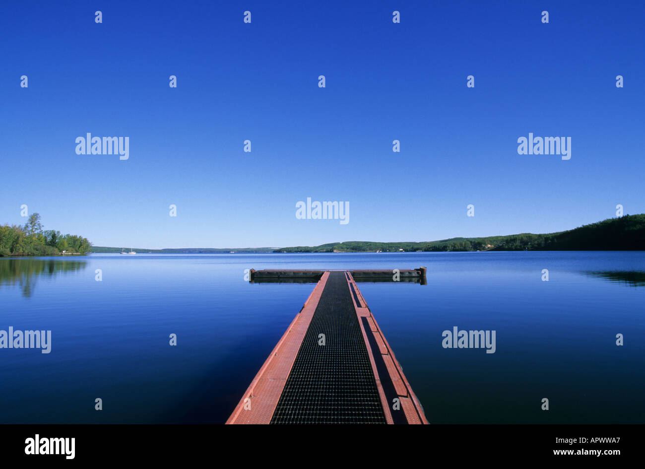 Dock on Charlie Lake Fort St John BC Canada Stock Photo Alamy