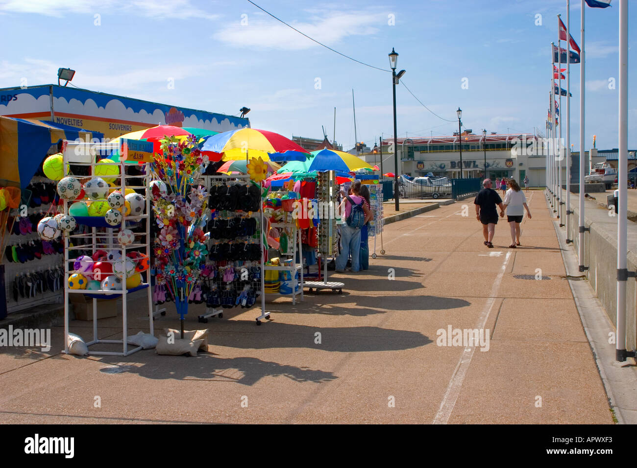 Seaside shops along promenade Ryde Isle of Wight southern uk Stock