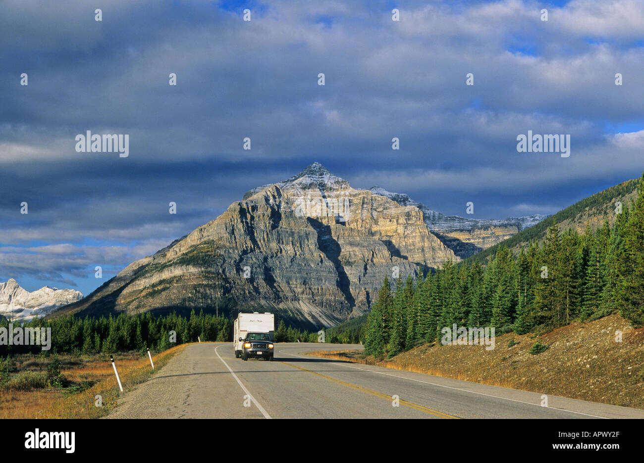Kootenay Parkway Hwy 93South Kootenay National Park and Banff National Park BC Alberta border Canada Stock Photo