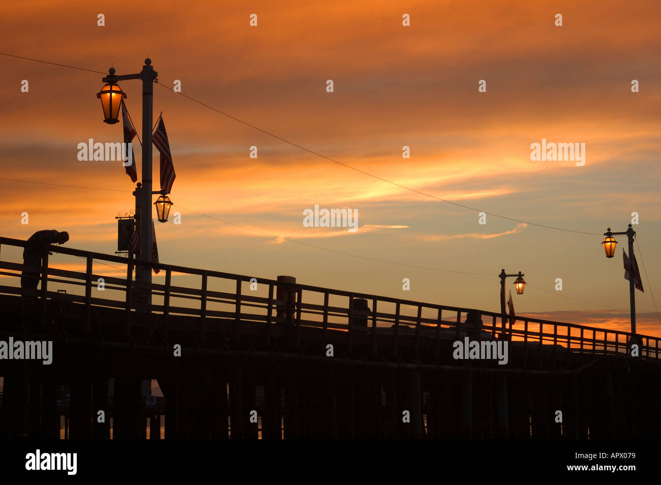Stearns wharf silhouette hi-res stock photography and images - Alamy