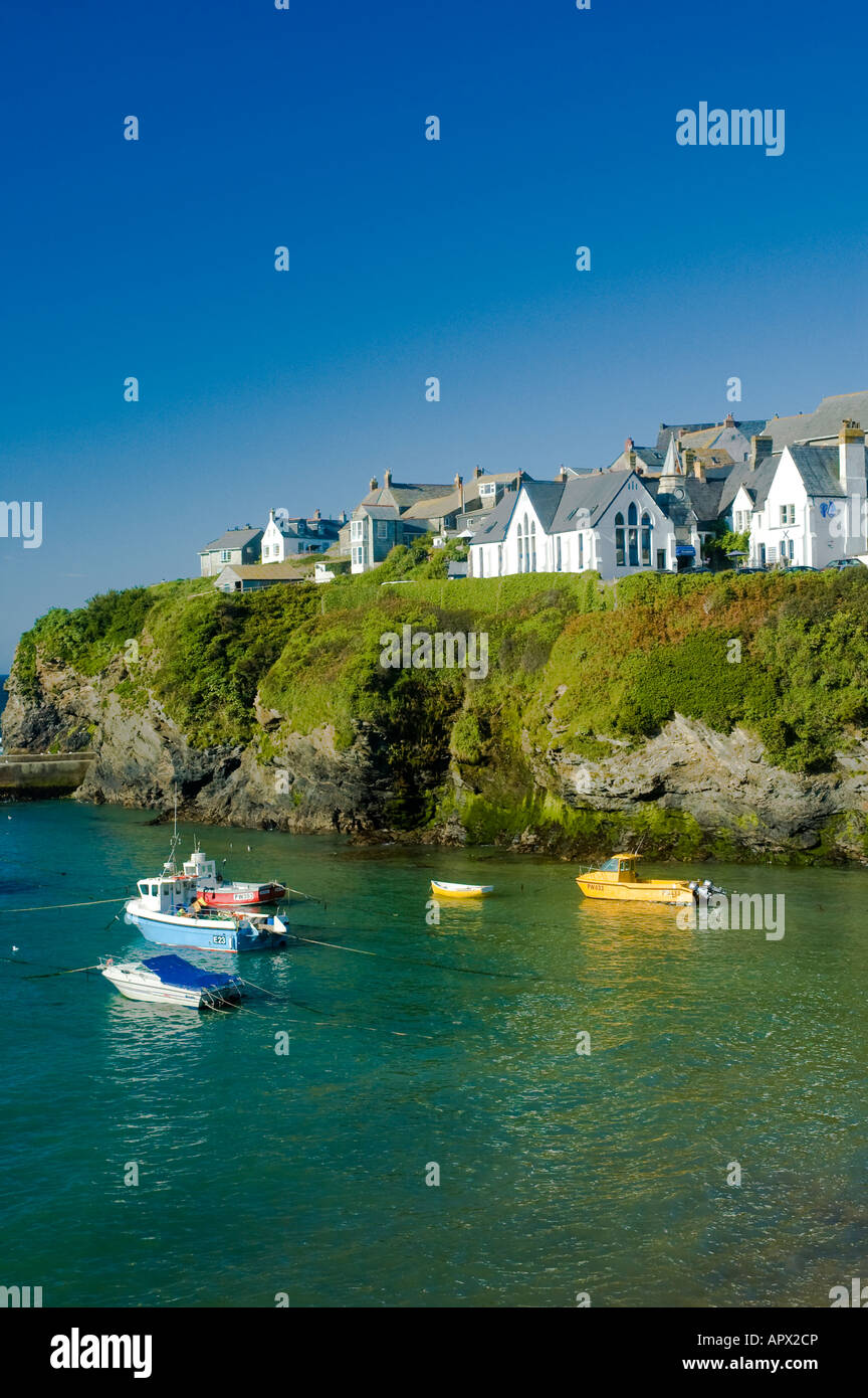 Port Isaac harbour Cornwall. Port Isaac has a small fishing industry