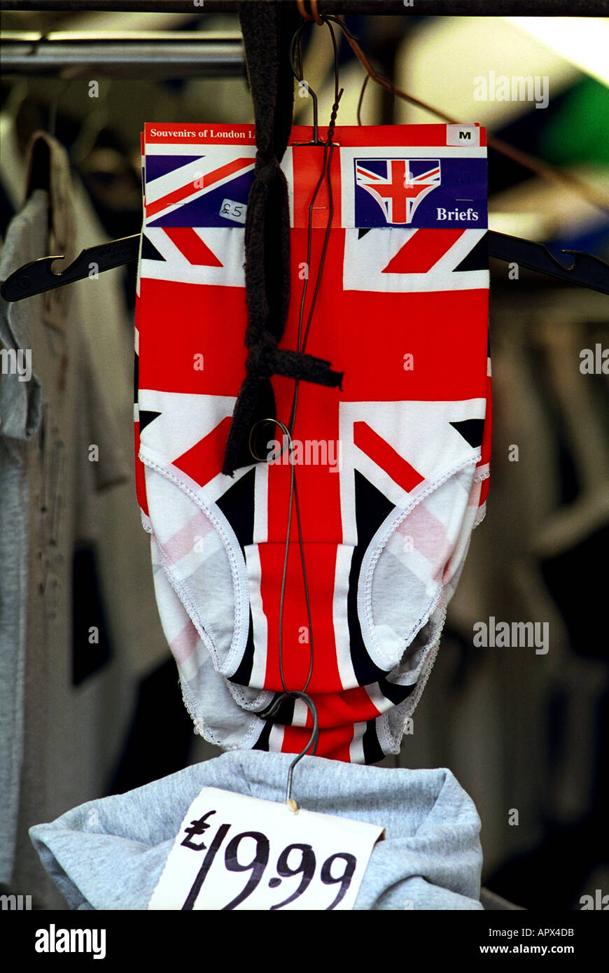 The British Union Jack Flag in London. Stock Photo
