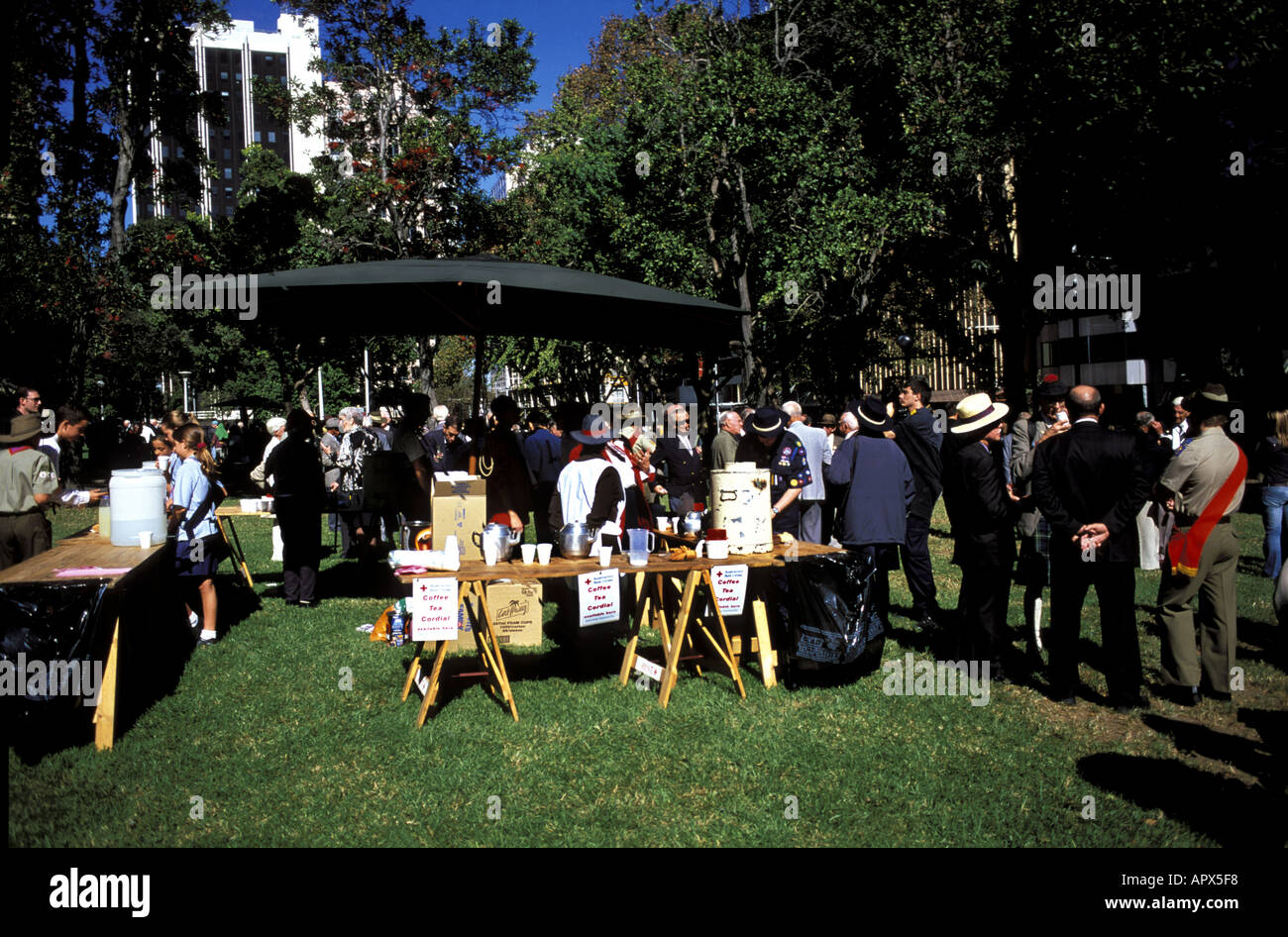 Anzac Day Sydney Australia Celebrations in Hyde Park Stock Photo