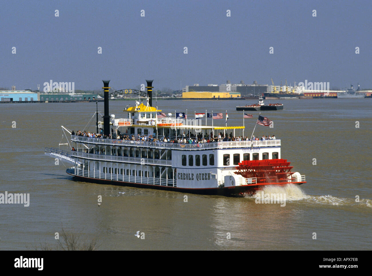 Paddlewheel on the Mississippi River in New Orleans Louisiana Stock ...